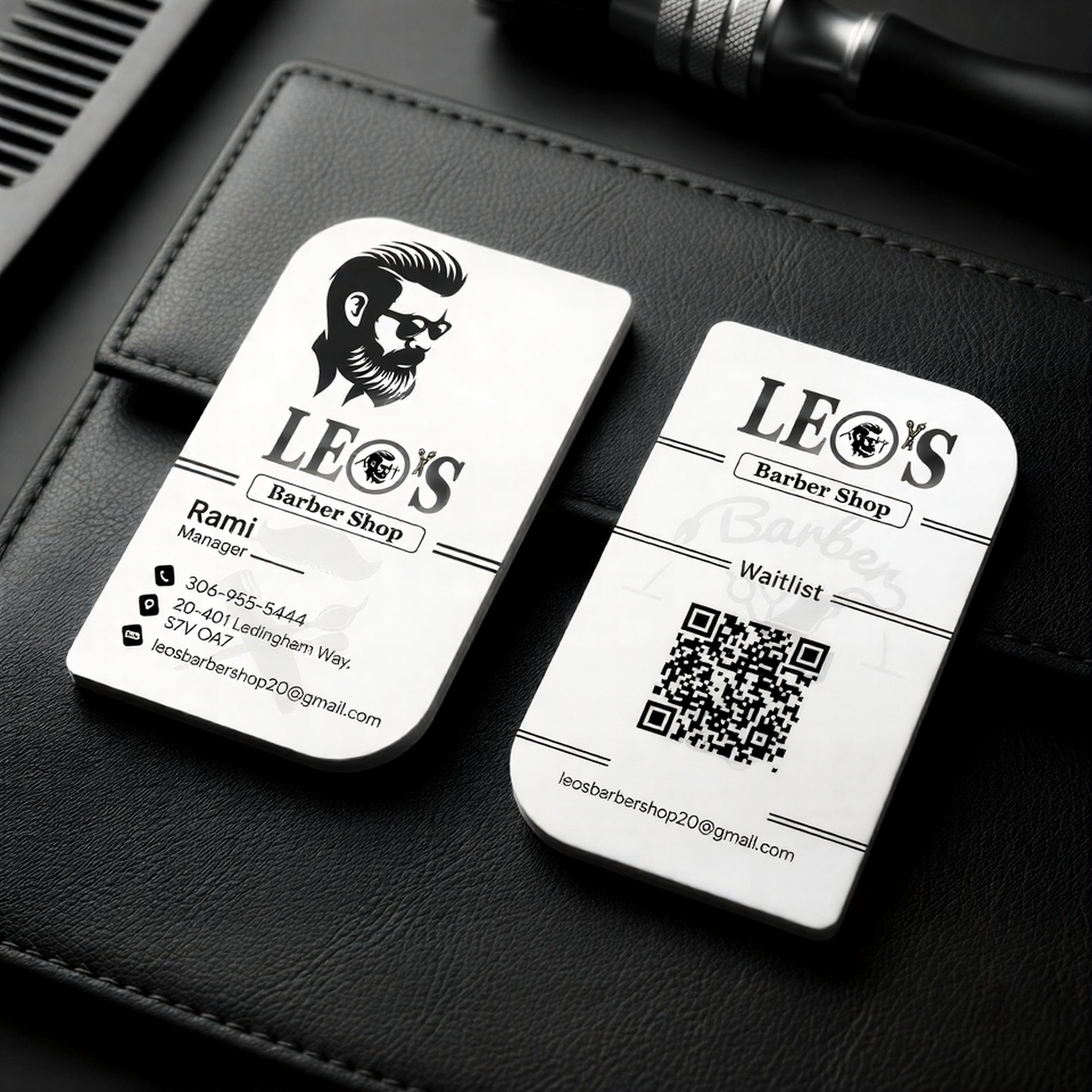 Premium business cards with luxury finish